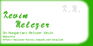 kevin melczer business card